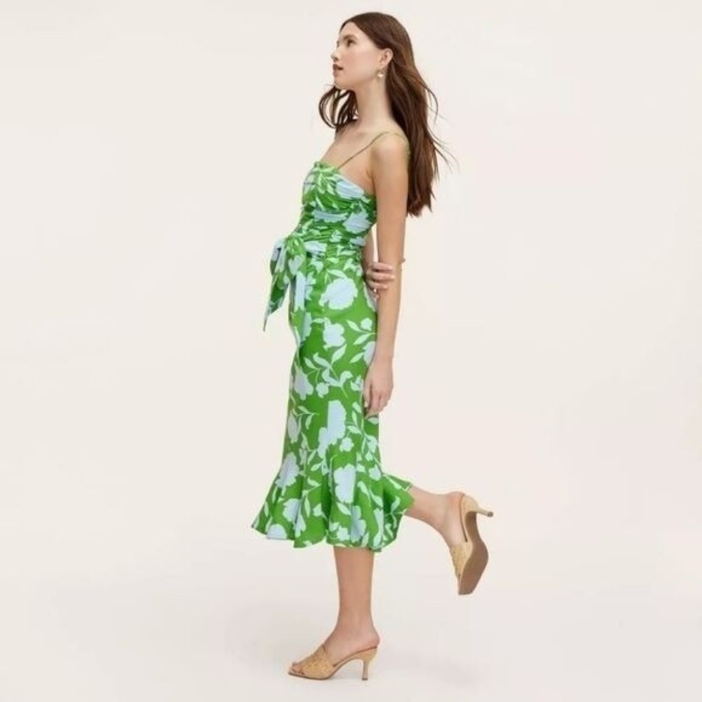 Kate‎ Spade New York X Target Womens Green White Floral Trumpet Skirt Size Large - Picture 2 of 3